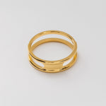 ciite' シーテ リング 【 金属アレルギー対応 】 ビジューダブルリング サージカルステンレス