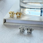 ciite' シーテ ピアス（両耳用） 【 金属アレルギー対応 】ミニビジューバタフライピアス サージカルステンレス（両耳用）