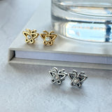 ciite' シーテ ピアス（両耳用） 【 金属アレルギー対応 】ミニビジューバタフライピアス サージカルステンレス（両耳用）