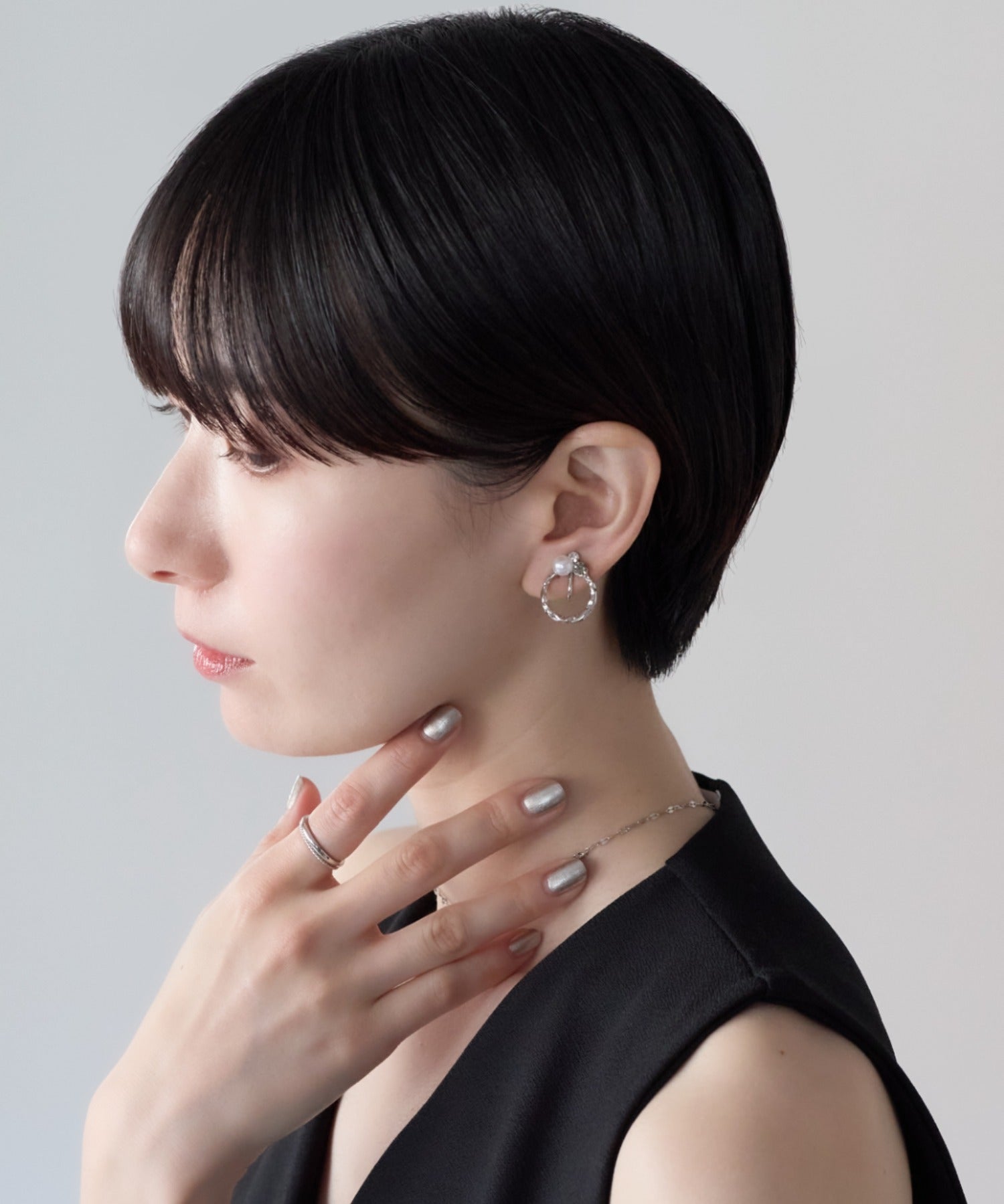 ciite' シーテ イヤリング シリコン付 デザインパール イヤリング