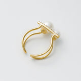 ciite' シーテ リング ビジューダブルパール リング