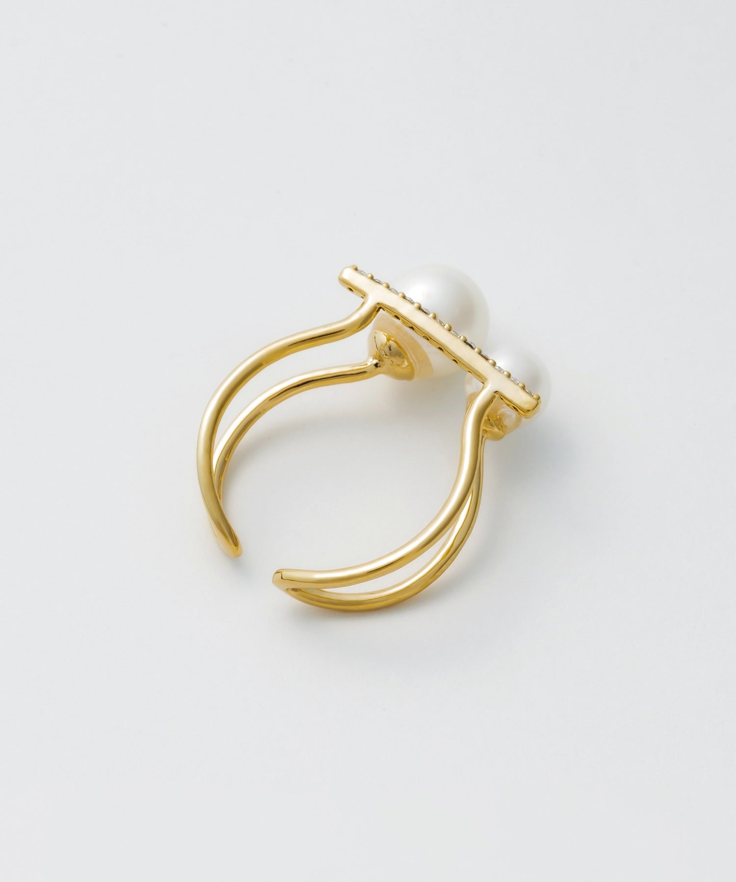 ciite' シーテ リング ビジューダブルパール リング