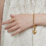 ciite' シーテ ブレスレット 【 金属アレルギー対応 】 ハートペンダント ブレスレット サージカルステンレス