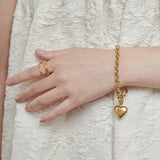 ciite' シーテ ブレスレット 【 金属アレルギー対応 】 ハートペンダント ブレスレット サージカルステンレス