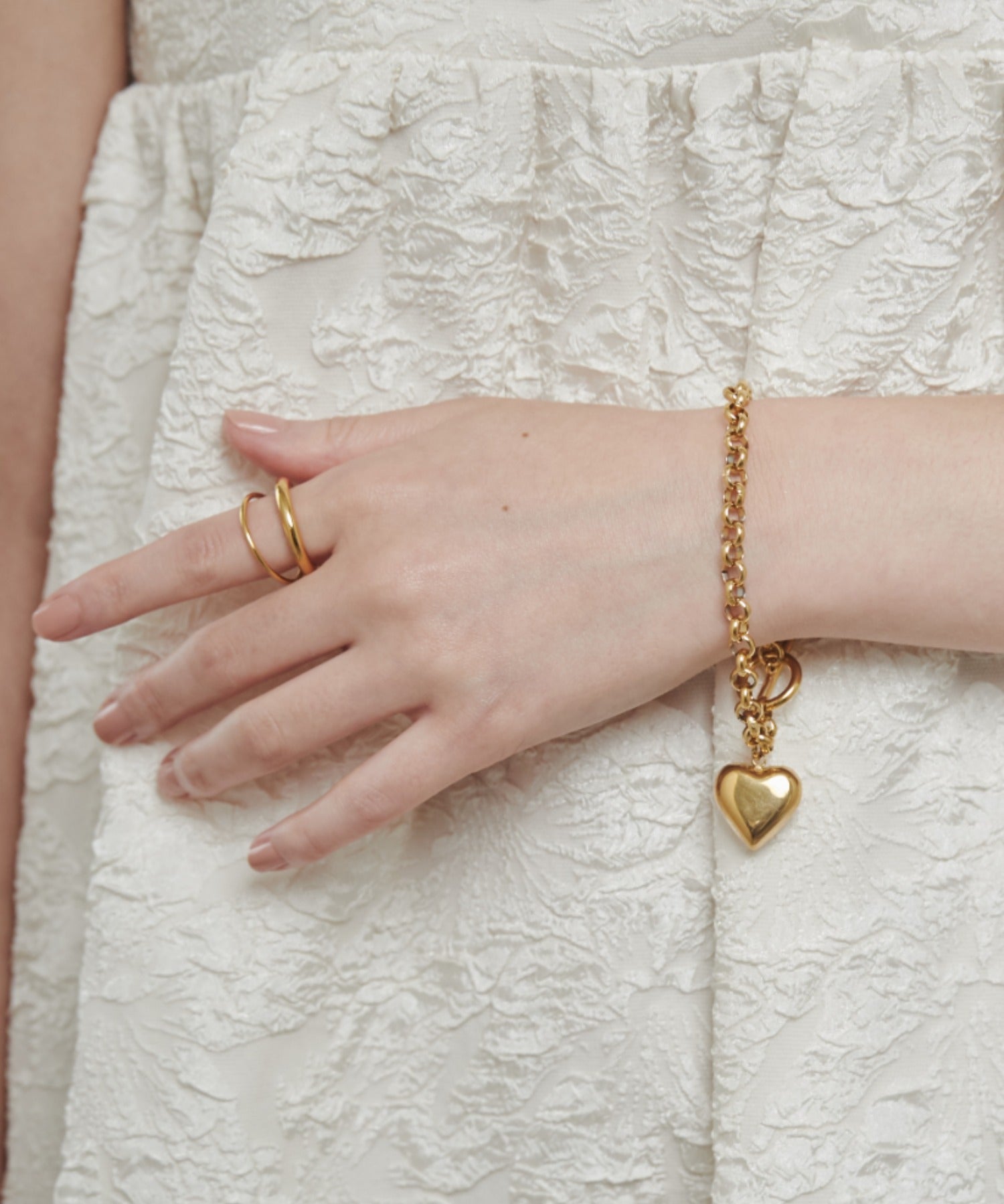 ciite' シーテ ブレスレット 【 金属アレルギー対応 】 ハートペンダント ブレスレット サージカルステンレス