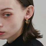 ciite' シーテ イヤリング 【 金属アレルギー対応 】 デザインフープイヤリング サージカルステンレス (両耳用)