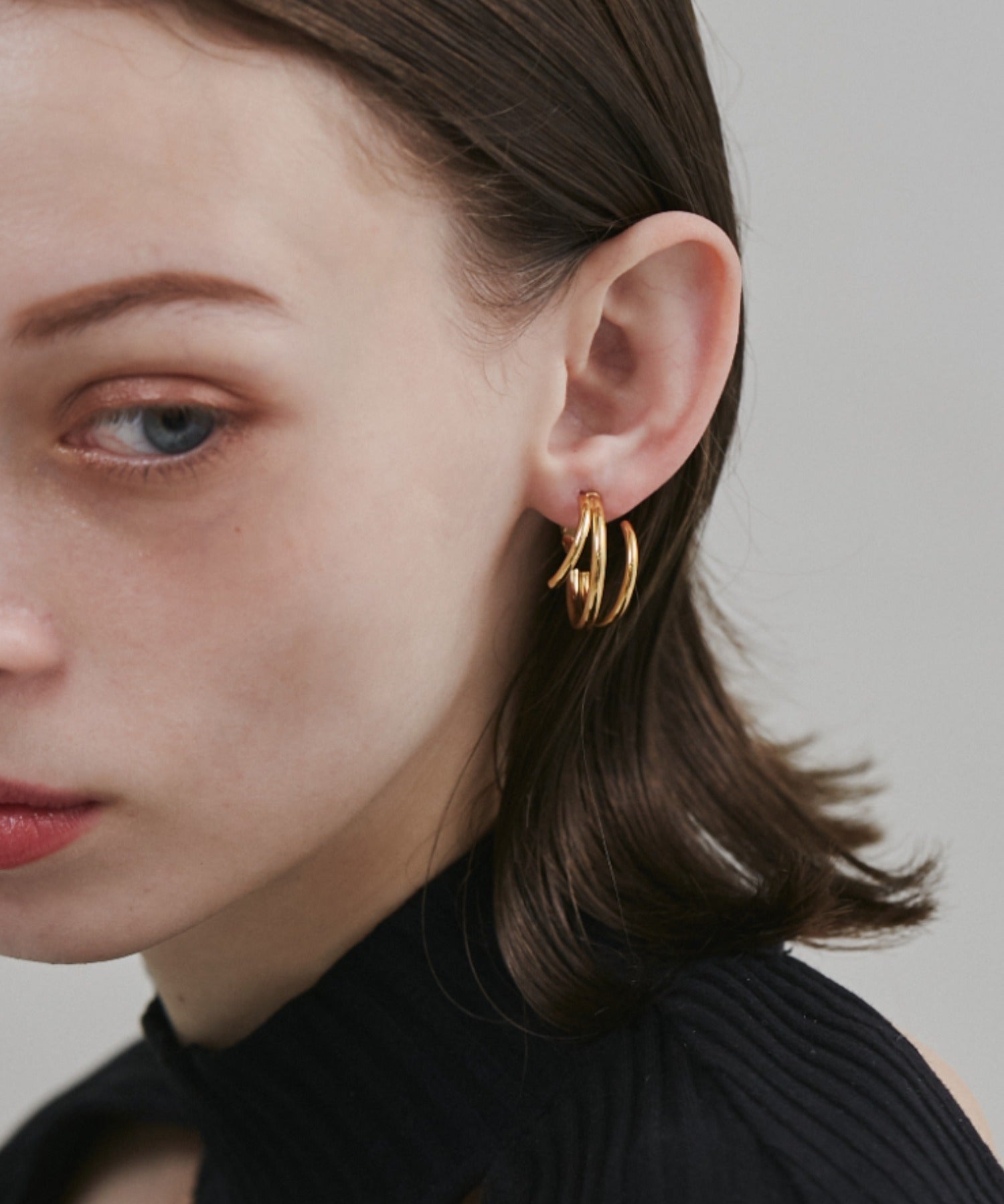 ciite' シーテ イヤリング 【 金属アレルギー対応 】 デザインフープイヤリング サージカルステンレス (両耳用)