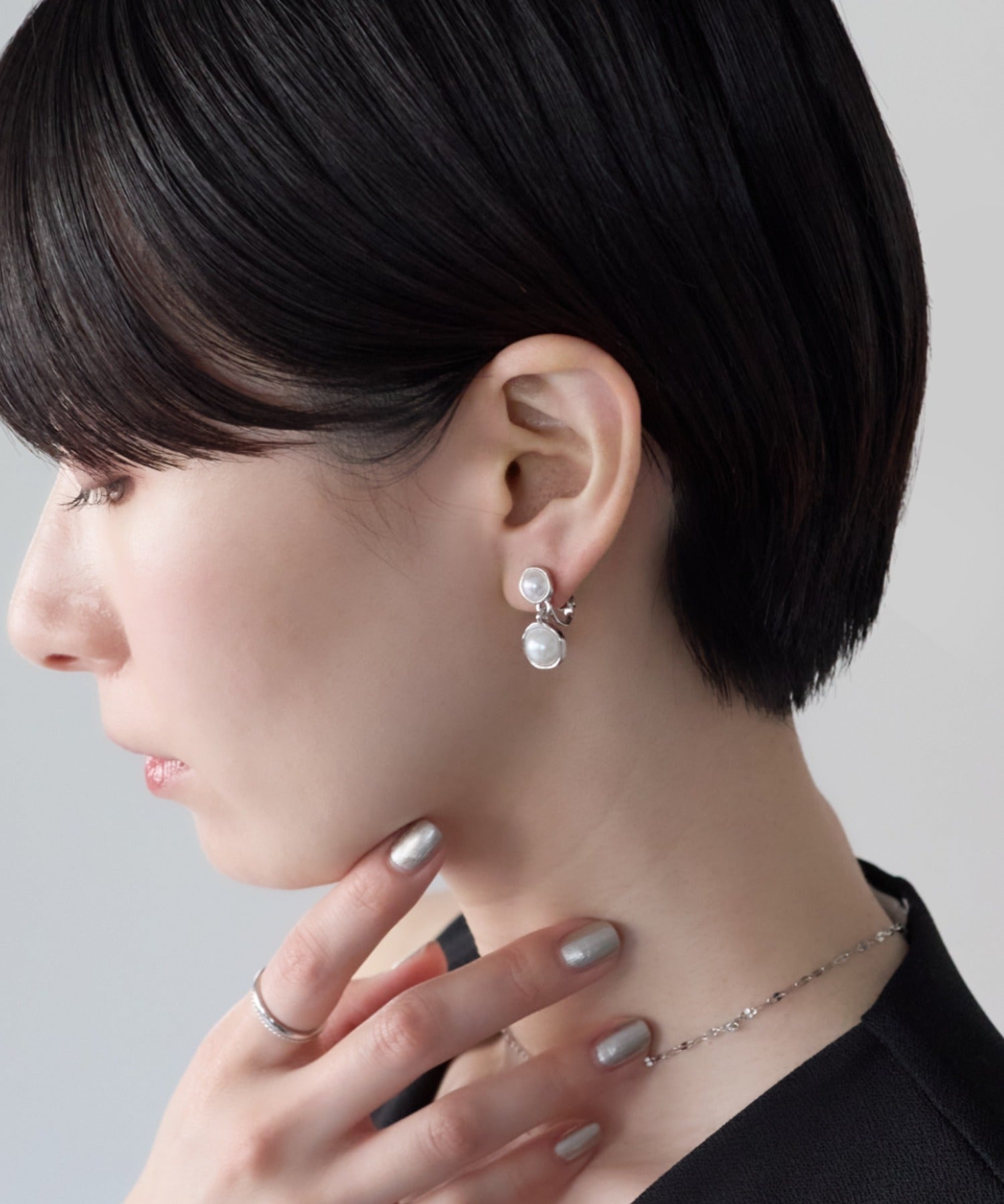 ciite' シーテ イヤリング シリコン付 デザインパール イヤリング