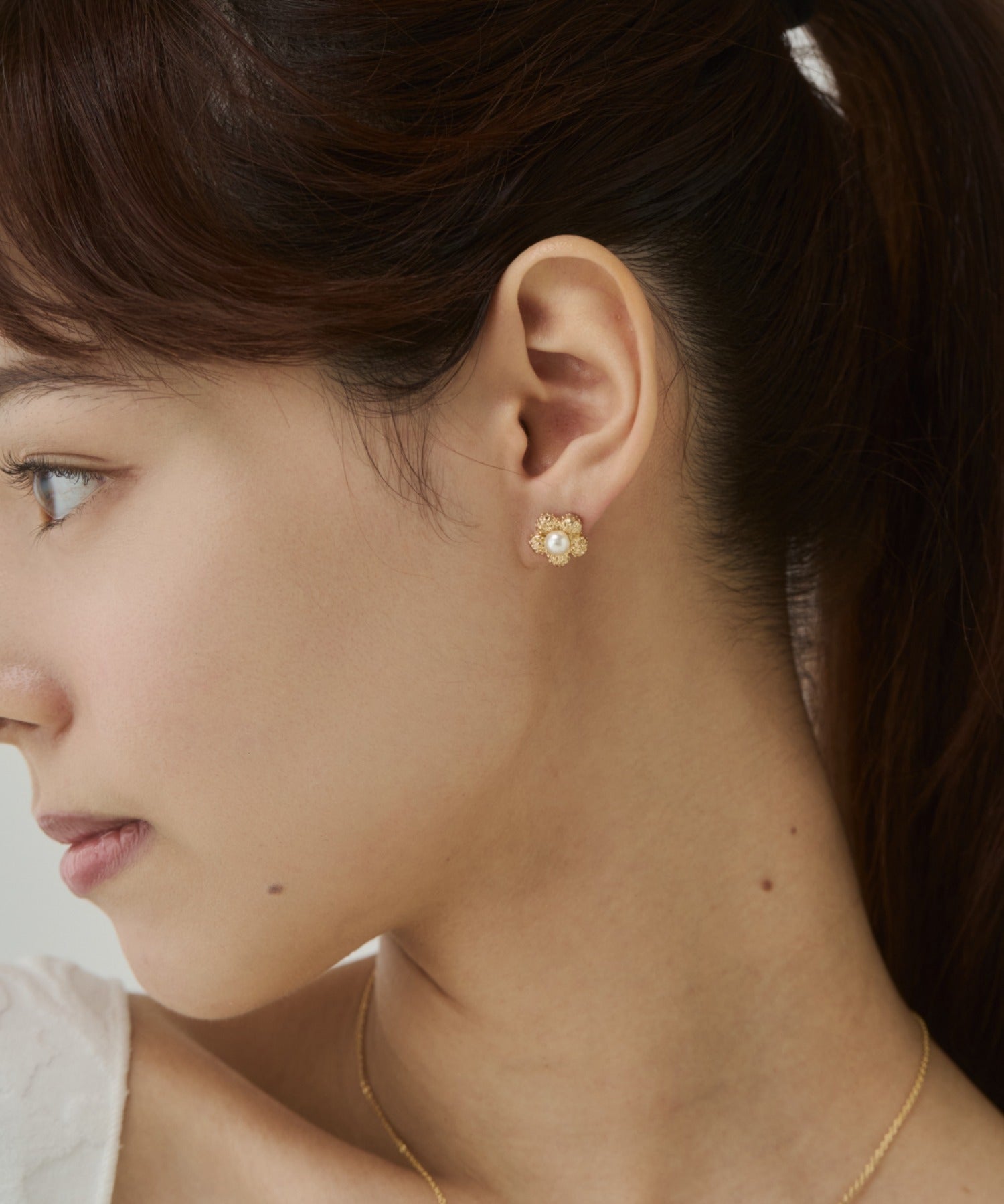 ciite' シーテ ピアス（両耳用） パール フラワーピアス（両耳用）
