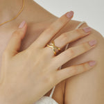 ciite' シーテ リング 【 金属アレルギー対応 】 ビッグクロスリング サージカルステンレス