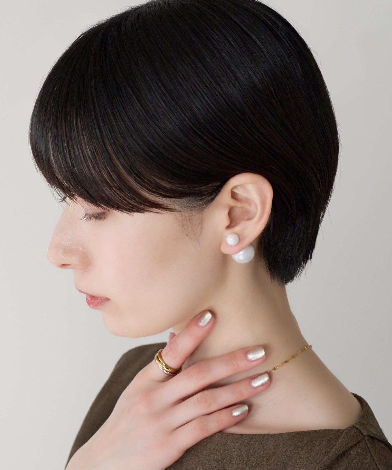 ciite' シーテ ピアス（両耳用） シリコン付 ダブルボール ピアス