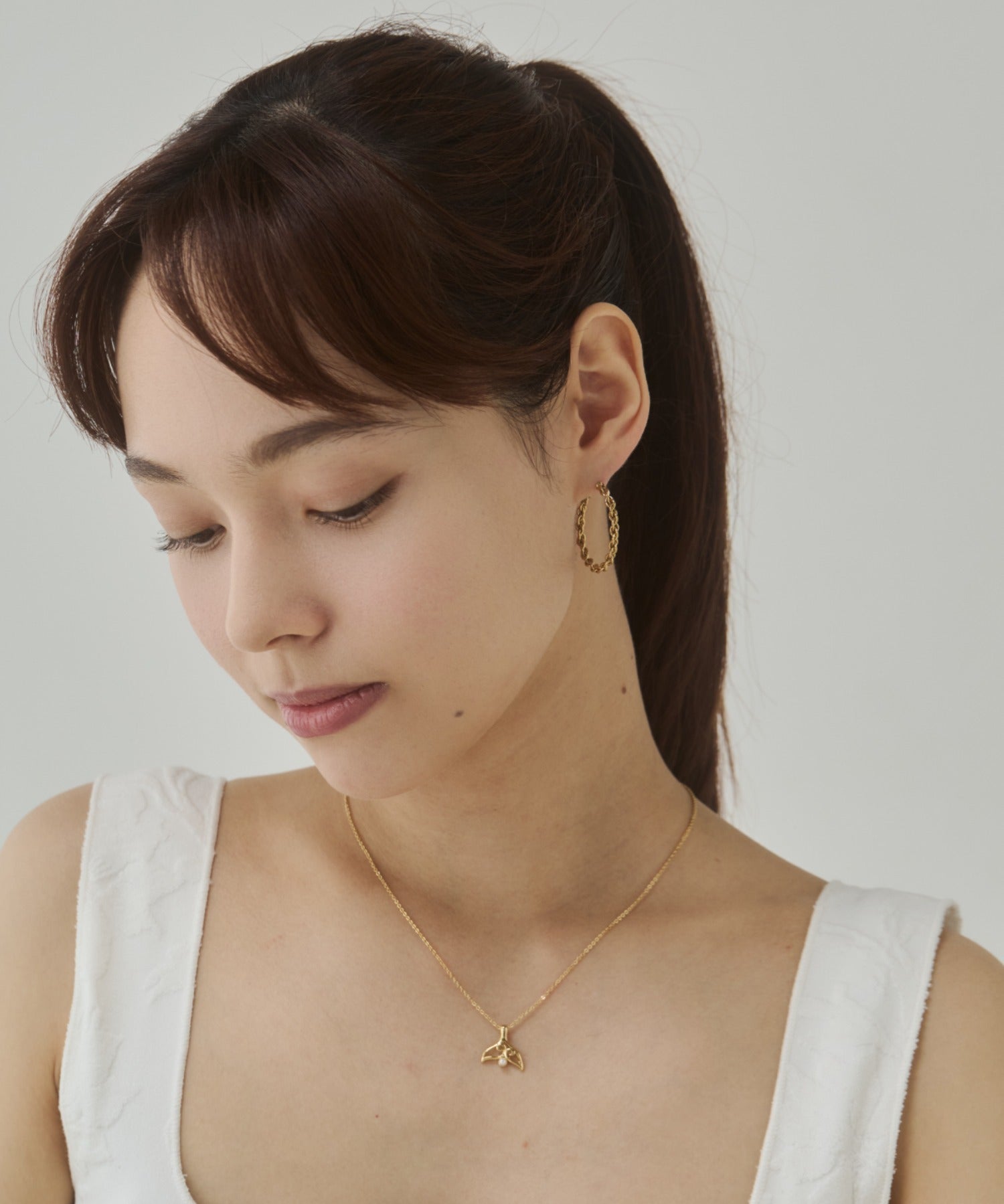 ciite' シーテ ピアス（両耳用） 【 金属アレルギー対応 】チェーンモチーフ フープピアス サージカルステンレス（両耳用）