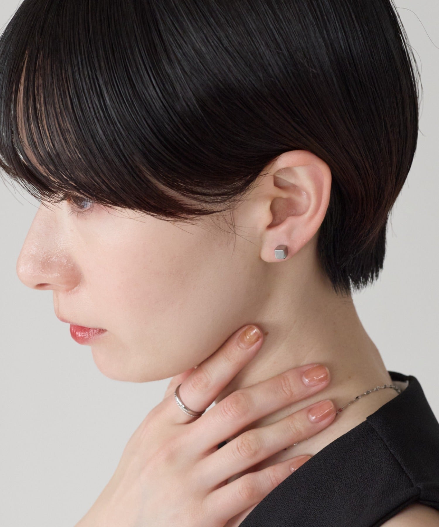 ciite' シーテ ピアス（両耳用） 【金属アレルギー対応】シンプルスクエア ピアス
