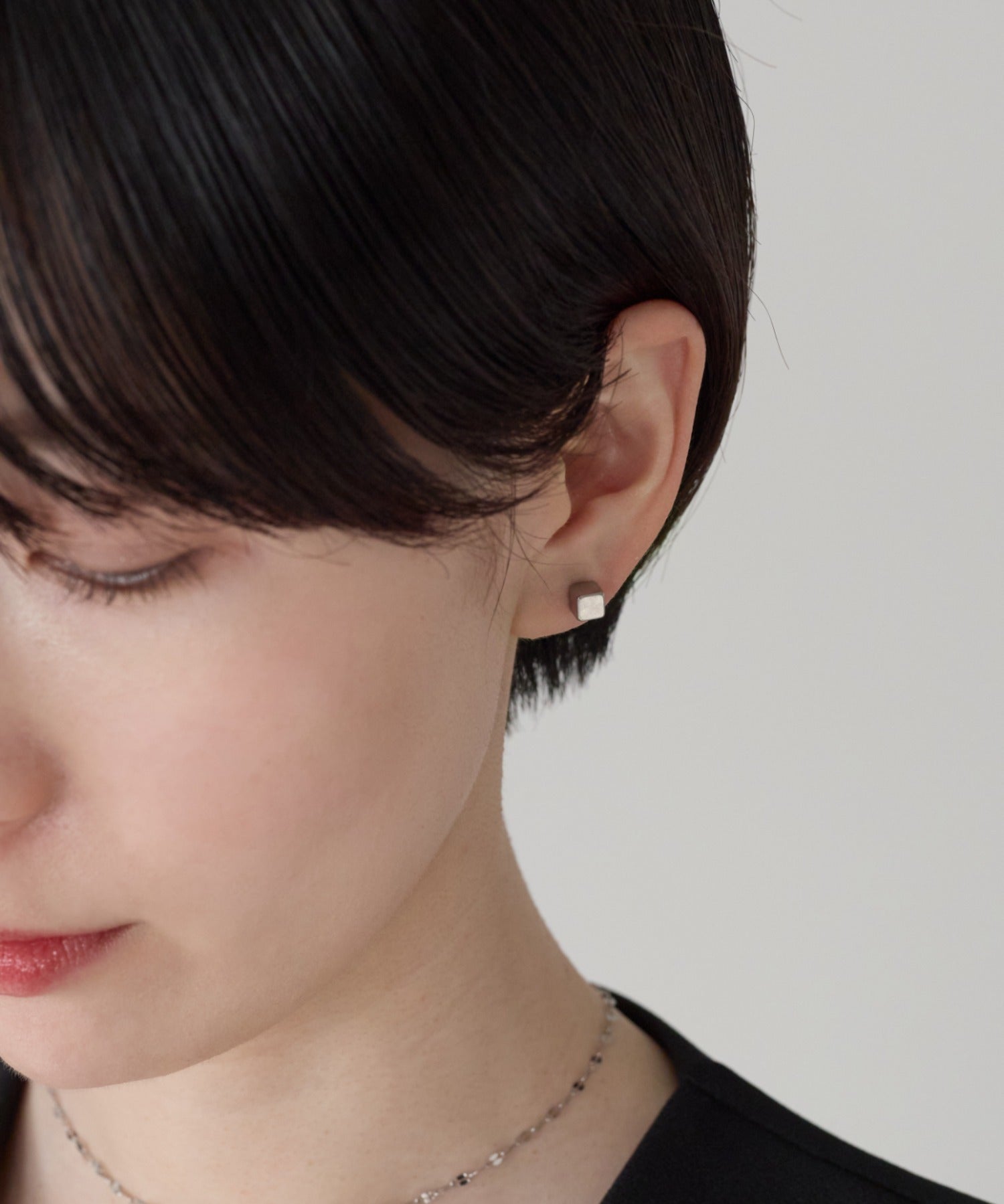 ciite' シーテ ピアス（両耳用） 【金属アレルギー対応】シンプルスクエア ピアス