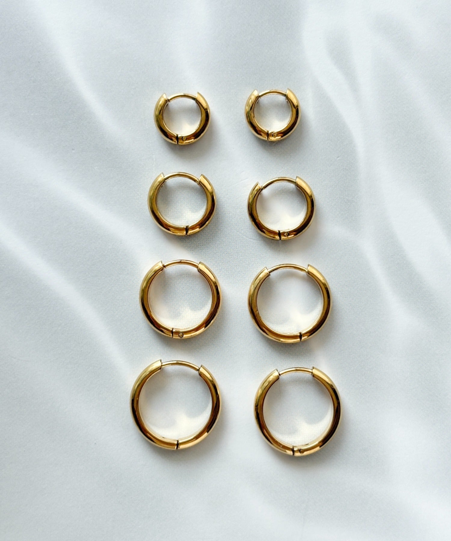 ciite' シーテ ピアス（両耳用） 【 金属アレルギー対応 】 4サイズ展開 シンプルフープピアス サージカルステンレス（両耳用）