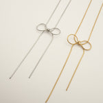 ciite' シーテ ネックレス 【 金属アレルギー対応 】 simple ribbon necklace / シンプル リボン ネックレス サージカルステンレス