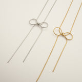 ciite' シーテ ネックレス 【 金属アレルギー対応 】 simple ribbon necklace / シンプル リボン ネックレス サージカルステンレス