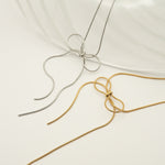 ciite' シーテ ネックレス 【 金属アレルギー対応 】 simple ribbon necklace / シンプル リボン ネックレス サージカルステンレス