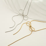 ciite' シーテ ネックレス 【 金属アレルギー対応 】 simple ribbon necklace / シンプル リボン ネックレス サージカルステンレス