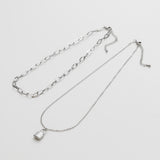 ciite' シーテ ネックレス 【 金属アレルギー対応 】 チェーン & パドロックネックレス 2セット