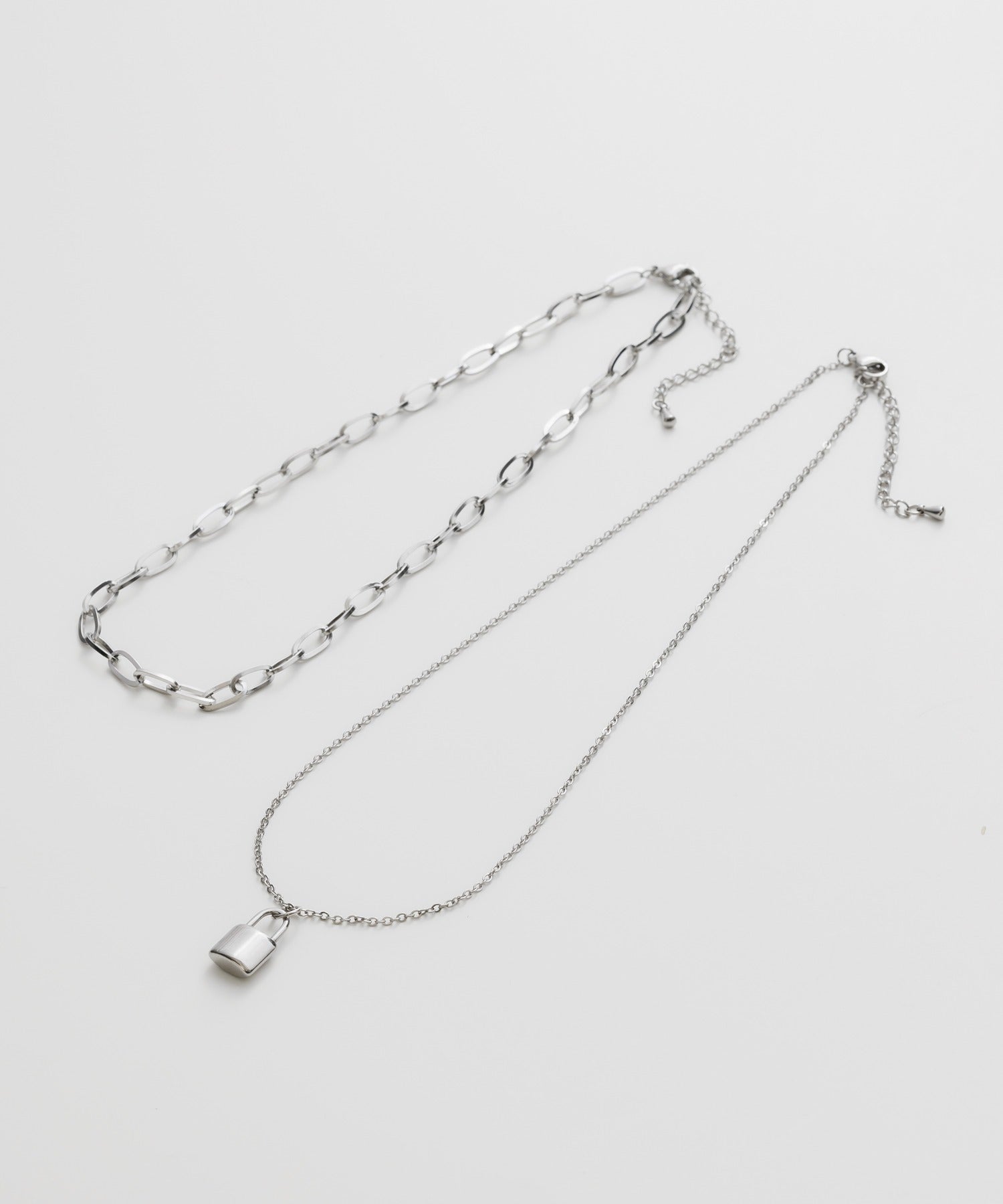 ciite' シーテ ネックレス 【 金属アレルギー対応 】 チェーン & パドロックネックレス 2セット