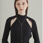 ciite' シーテ ネックレス 【 金属アレルギー対応 】 ノットチェーンロングネックレス サージカルステンレス