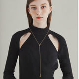 ciite' シーテ ネックレス 【 金属アレルギー対応 】 ノットチェーンロングネックレス サージカルステンレス