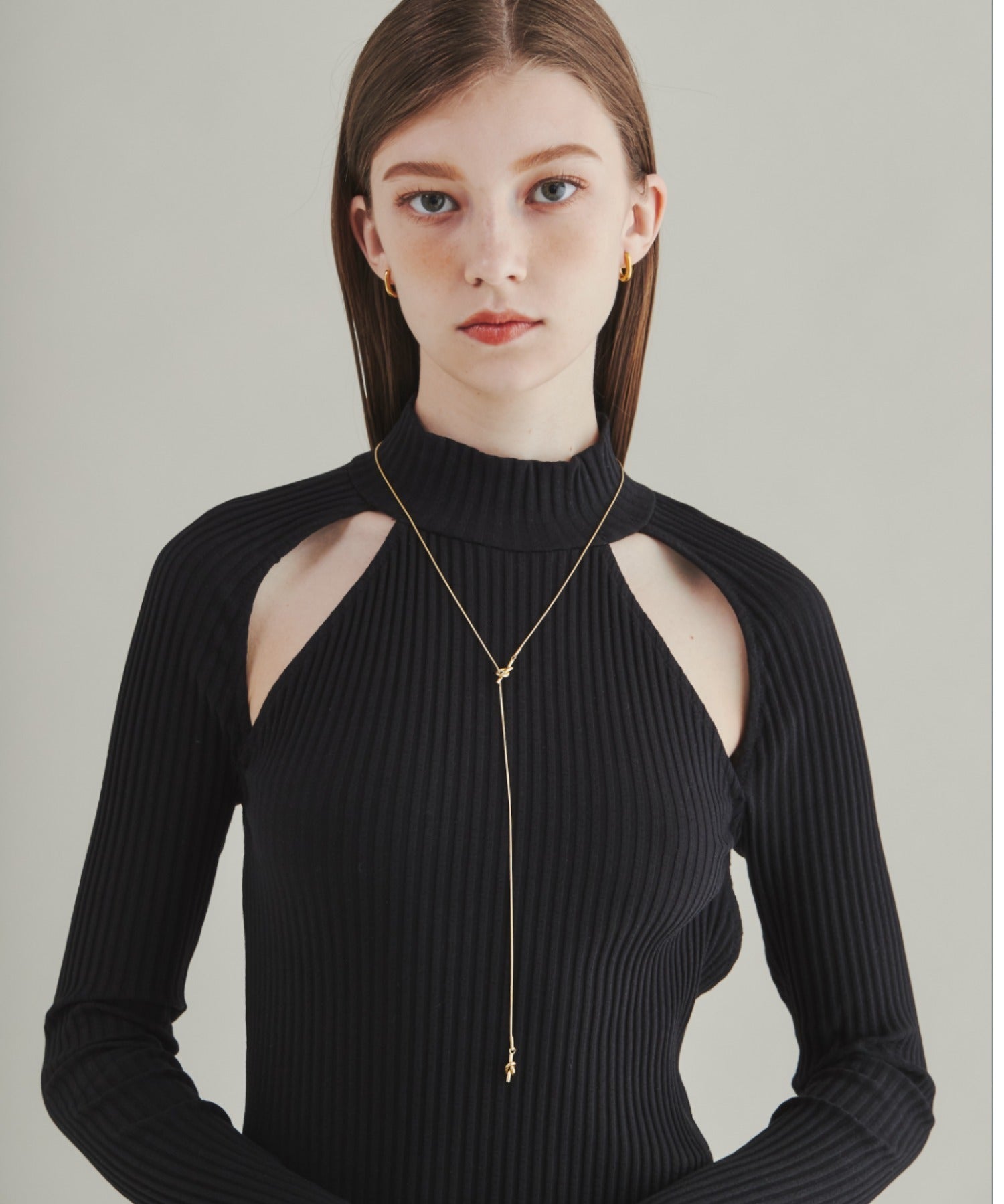 ciite' シーテ ネックレス 【 金属アレルギー対応 】 ノットチェーンロングネックレス サージカルステンレス