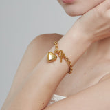 ciite' シーテ ブレスレット 【 金属アレルギー対応 】 ハートペンダント ブレスレット サージカルステンレス