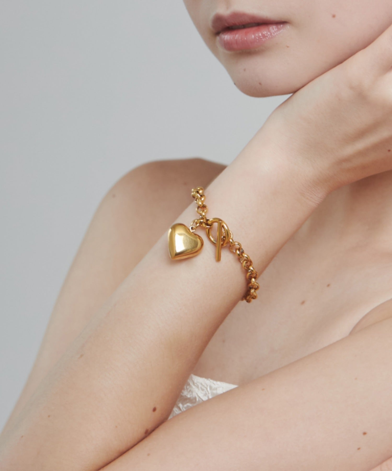 ciite' シーテ ブレスレット 【 金属アレルギー対応 】 ハートペンダント ブレスレット サージカルステンレス