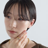 【 金属アレルギー対応 】ビジューイヤーカフ サージカルステンレス (片耳用）