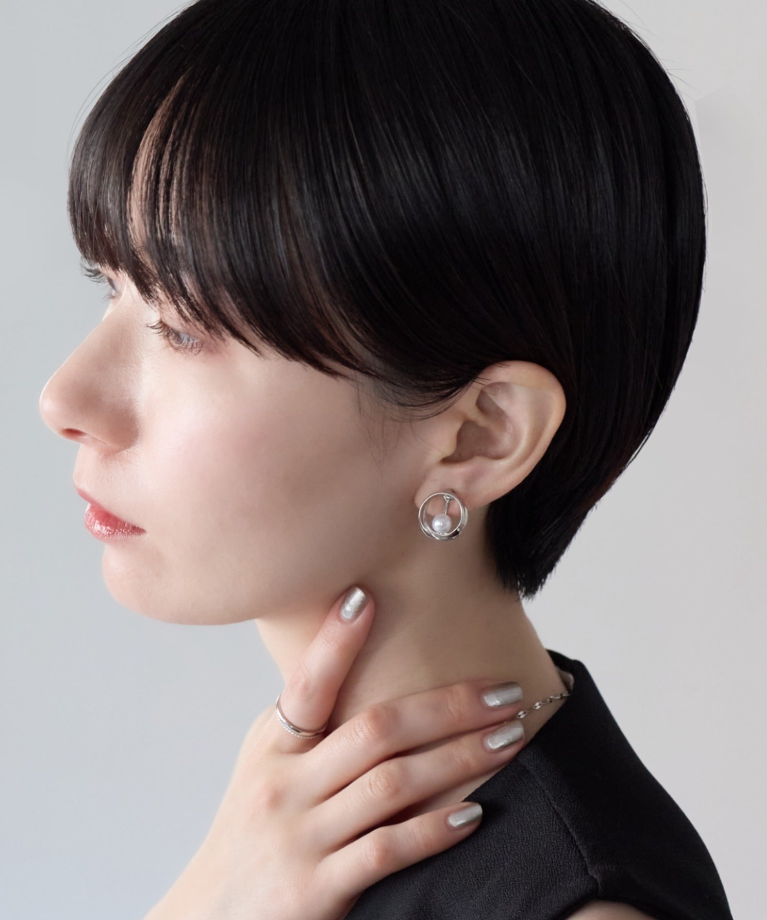 ciite' シーテ イヤリング シリコン付き デザインパールイヤリング