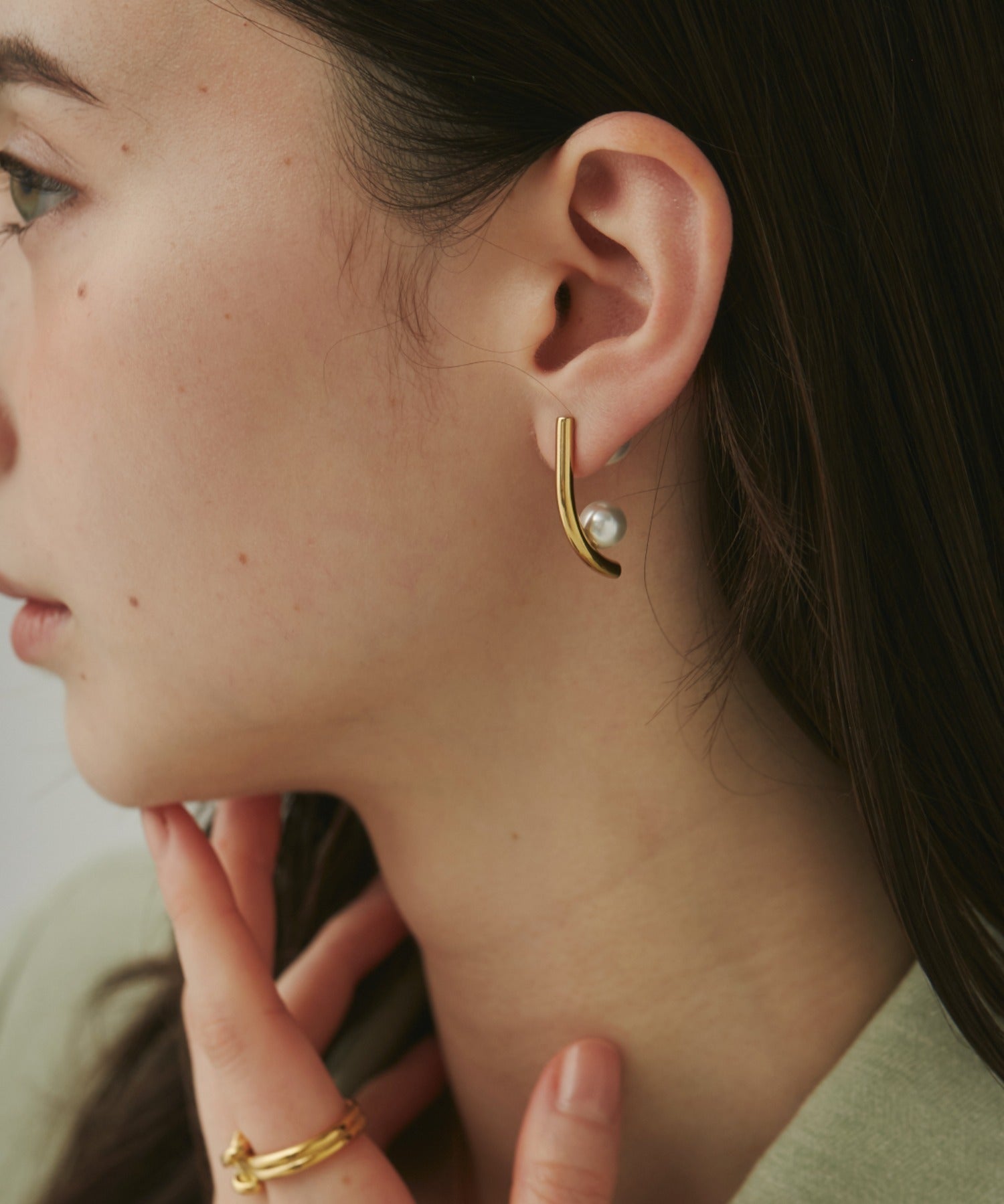 ciite' シーテ ピアス（両耳用） 【 金属アレルギー対応 】パールキャッチ デザインピアス サージカルステンレス