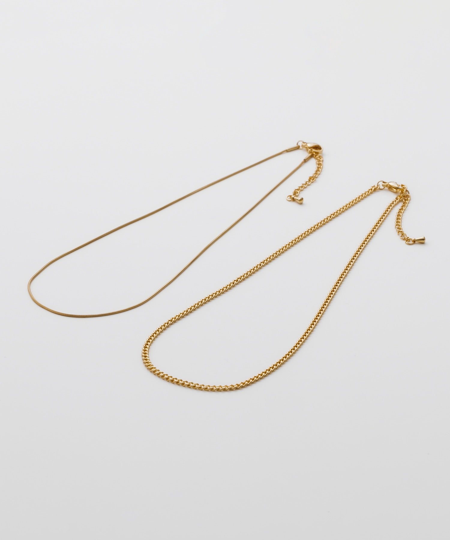 ciite' シーテ ネックレス 【 金属アレルギー対応 】 チェーンネックレス 2セット サージカルステンレス （38～43cm, 40～45cm）