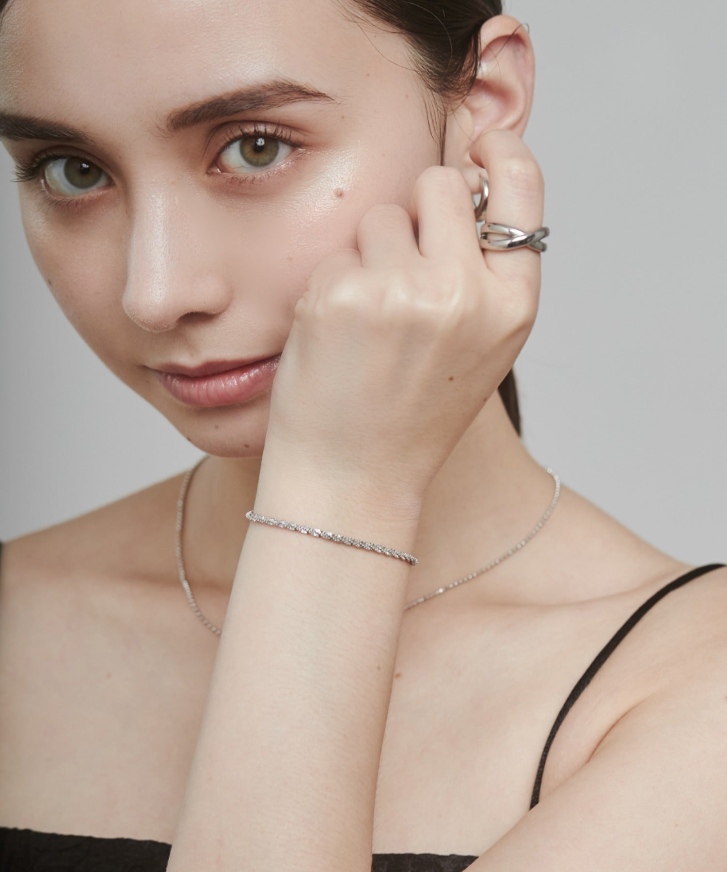 ciite' シーテ ブレスレット 【 金属アレルギー対応 】 グリッターチェーンブレスレット サージカルステンレス