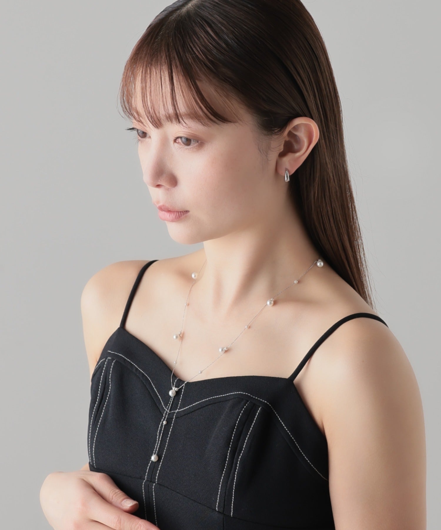 ciite' シーテ ネックレス Y字デザインパールネックレス