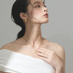 ciite' シーテ ネックレス 【 金属アレルギー対応 】 シズクビジューネックレス サージカルステンレス