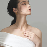 ciite' シーテ ネックレス 【 金属アレルギー対応 】 シズクビジューネックレス サージカルステンレス