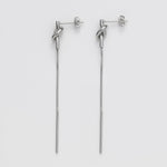 ciite' シーテ ピアス（両耳用） 【 金属アレルギー対応 】 ノットチェーンピアス サージカルステンレス (両耳用)