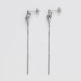 ciite' シーテ ピアス（両耳用） 【 金属アレルギー対応 】 ノットチェーンピアス サージカルステンレス (両耳用)