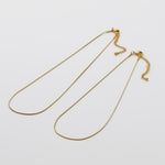 ciite' シーテ ネックレス 【 金属アレルギー対応 】 1mm スネークネックレス 2個セット サージカルステンレス 36～41cm, 39～44cm