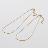 ciite' シーテ ネックレス 【 金属アレルギー対応 】 1mm スネークネックレス 2個セット サージカルステンレス 36～41cm, 39～44cm