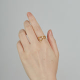 ciite' シーテ リング 【 金属アレルギー対応 】 ダブルハートリング サージカルステンレス