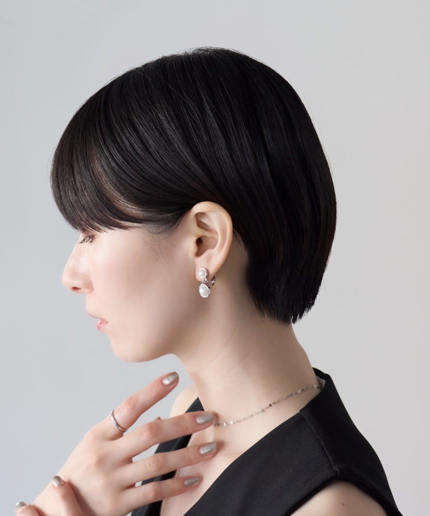 ciite' シーテ イヤリング シリコン付 デザインパール イヤリング