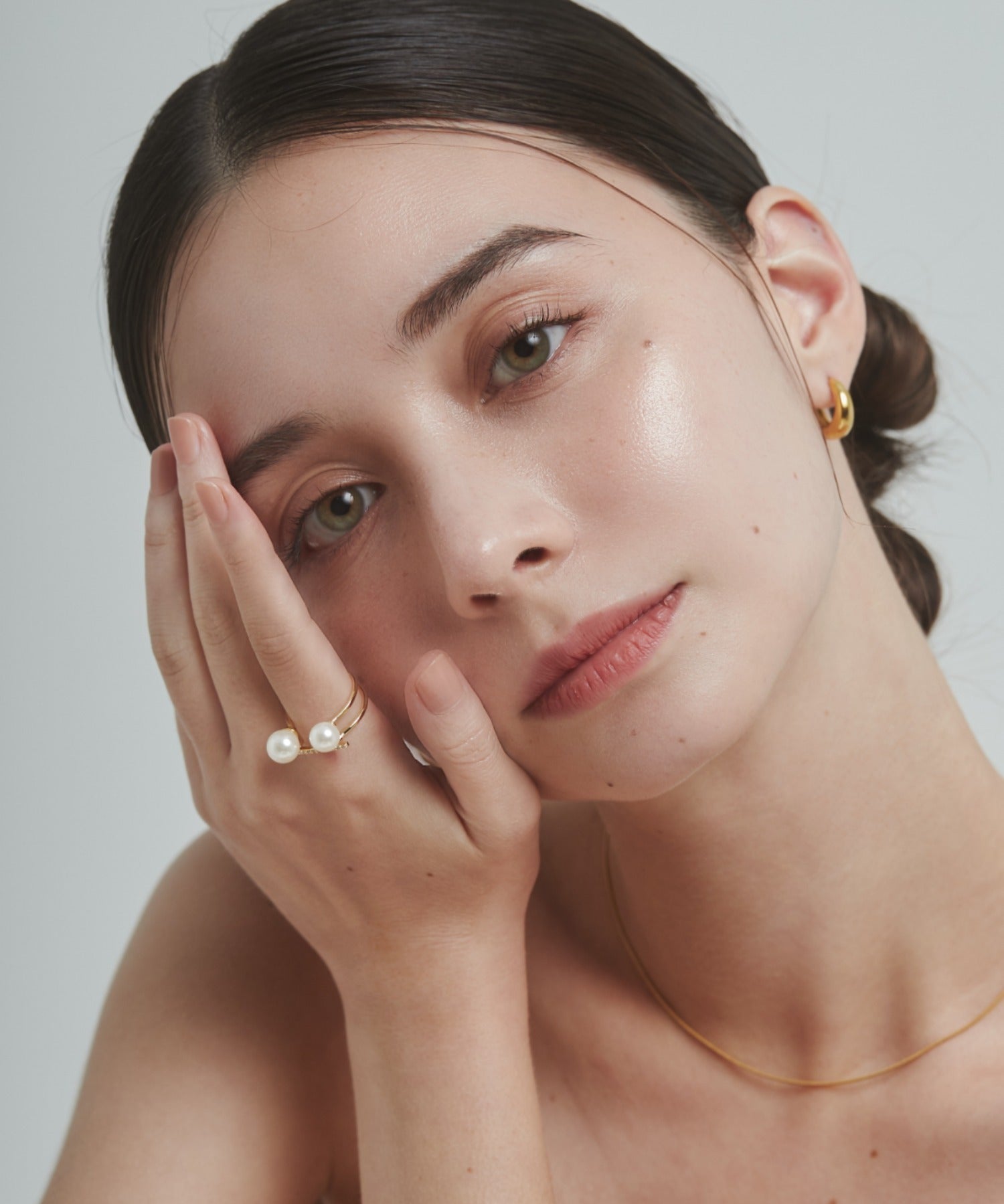 ciite' シーテ リング ビジューダブルパール リング