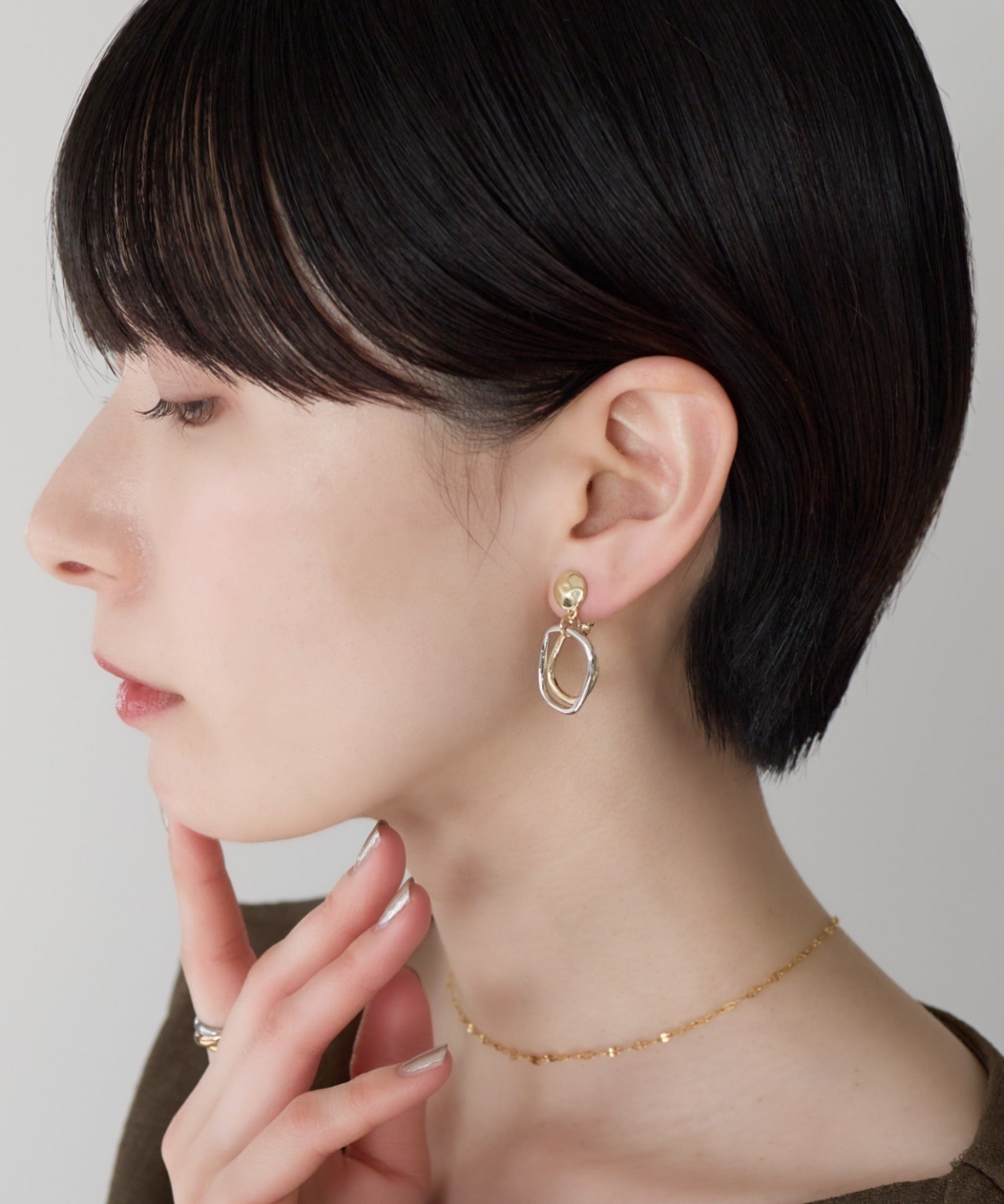 ciite' シーテ イヤリング シリコン付 メタルデザイン イヤリング