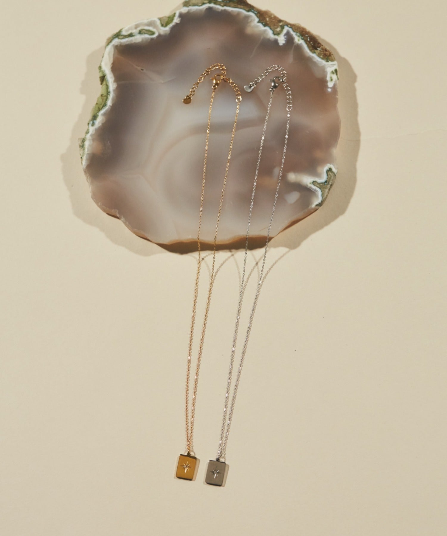 ciite' シーテ ネックレス 【 金属アレルギー対応 】 ビジュープレートネックレス サージカルステンレス