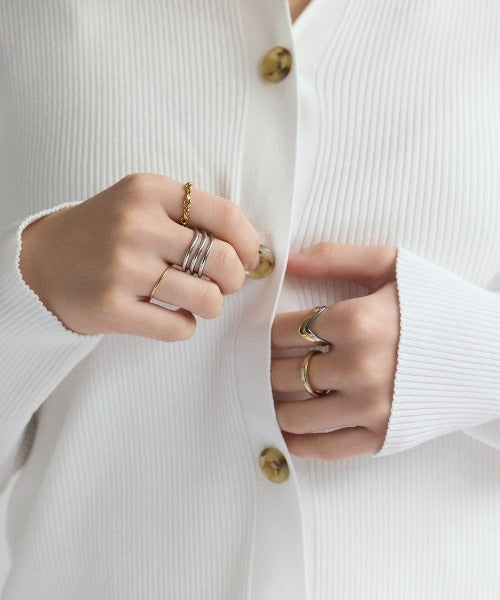 ciite' シーテ リング 【 金属アレルギー対応 】 バイカラーリング サージカルステンレス