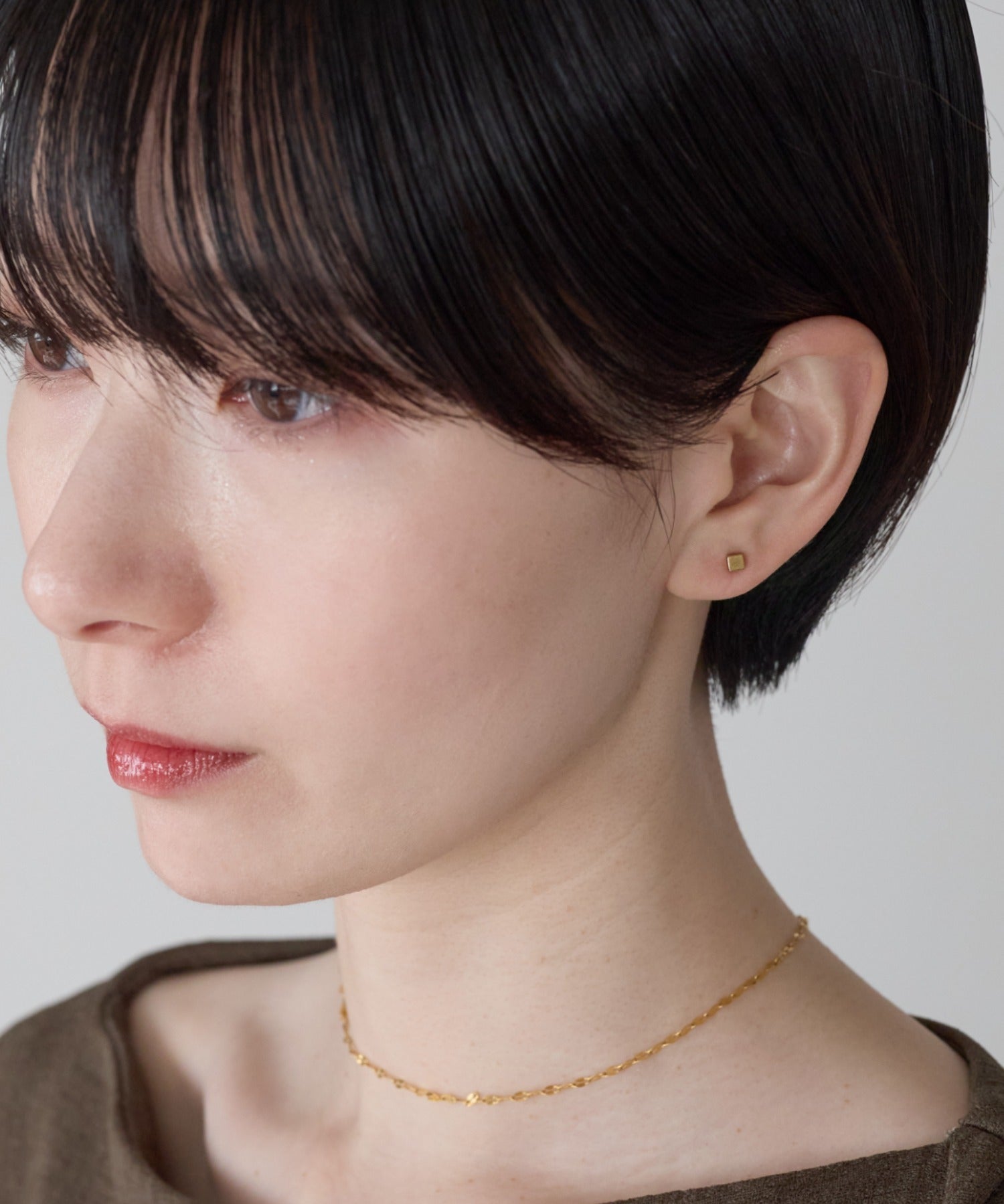 ciite' シーテ ピアス（両耳用） 【金属アレルギー対応】シンプルスクエア ピアス