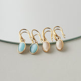 ciite' シーテ ピアス（両耳用） 【 金属アレルギー対応 】 オーバルストーン フックピアス サージカルステンレス (両耳用)